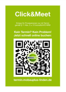 Click & Meet Beispiel Plakat QR-Code